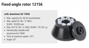 Centrífuga Sigma 3-16L e 3-16 KL rotor 12156 imagem 10