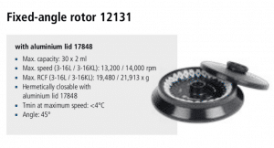 Centrífuga Sigma 3-16L e 3-16 KL rotor 12131 imagem 14
