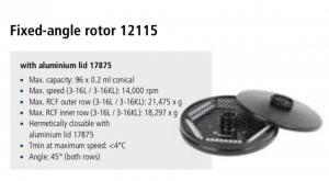 Centrífuga Sigma 3-16L e 3-16 KL rotor 12115 imagem 15