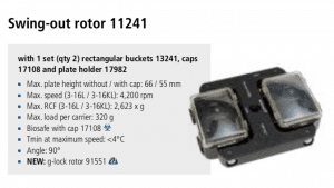 Centrífuga Sigma 3-16L e 3-16 KL rotor 11241 imagem 17
