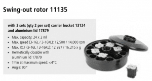 Centrífuga Sigma 3-16L e 3-16 KL rotor 11135 imagem 20