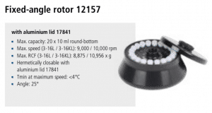Centrífuga Sigma 3-16L e 3-16 KL rotor 12157 imagem 9