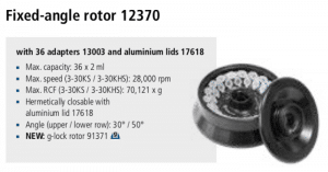 Ultracentrífuga de Bancada Sigma 3-30KS e 3-30KHS rotor 12370 imagem 11