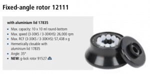 Ultracentrífuga de Bancada Sigma 3-30KS e 3-30KHS rotor 12111 imagem 14