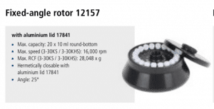 Ultracentrífuga de Bancada Sigma 3-30KS e 3-30KHS rotor 12157 imagem 15
