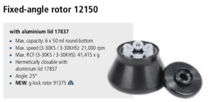 Ultracentrífuga de Bancada Sigma 3-30KS e 3-30KHS rotor 12150 imagem 18