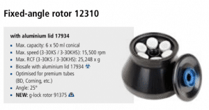 Ultracentrífuga de Bancada Sigma 3-30KS e 3-30KHS rotor 12310 imagem 19