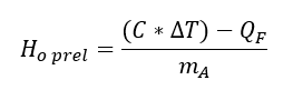 Equação poder calorífico superior (PCS) 